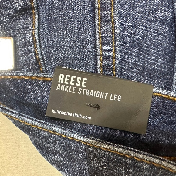 Kut From The Cloth Women's Jeans 24W Blue Reese Ankle Straight Leg High Rise - Picture 10 of 11